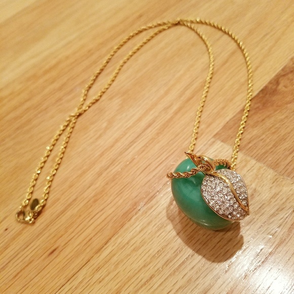 Kenneth Jay Lane Apple Pendant Necklace - Picture 1 of 5